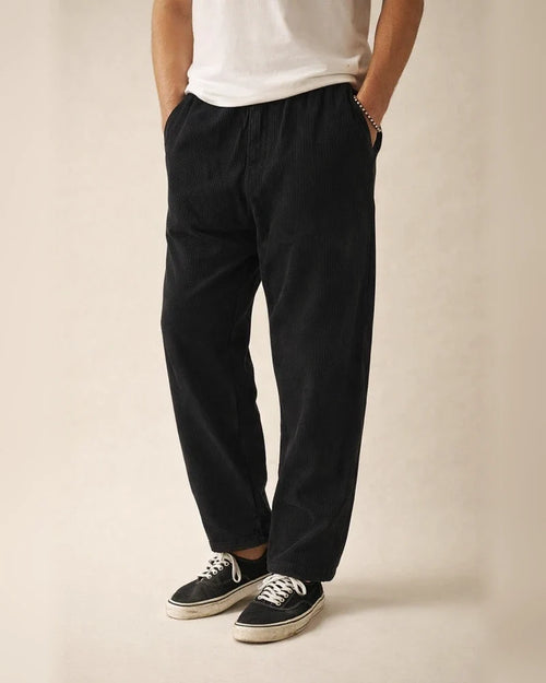 Men's Corduroy Loose-Fit Straight Cropped Pants | JRSEE:9f5da947-777c-462f-b3e3-fd4a1a630216