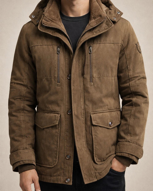 Men's Cotton Clothing Winter Medium-length Padded Thickened Cotton Clothing Casual Windproof Warm Cotton Jacket | JRSEE:4493de86-6613-4153-9de1-6ea299cacb82
