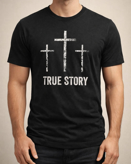 Men's Cotton Round Neck Print TRUE STOEY Short Sleeve | JRSEE:d1381fb4-aba5-4076-b978-4dabaeda31ba