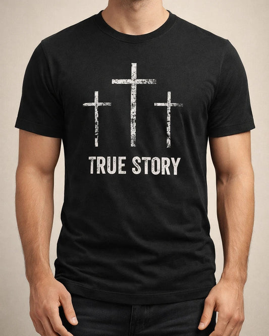 Men's Cotton Round Neck Print TRUE STOEY Short Sleeve | JRSEE:d1381fb4-aba5-4076-b978-4dabaeda31ba
