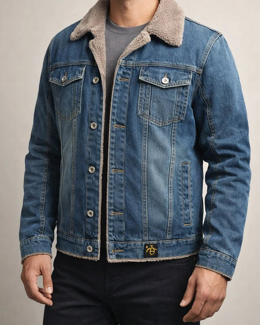 Men's Denim Jacket Fall/Winter Jacket Fleece-Lined Casual Men's Outerwear | JRSEE:14a1fd52-2247-4b44-86d5-600a7491f15f