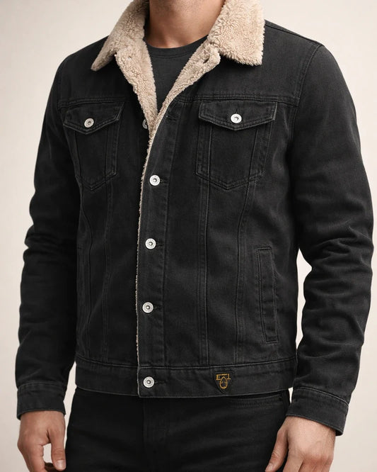 Men's Denim Jacket Fall/Winter Jacket Fleece-Lined Casual Men's Outerwear | JRSEE:b3fa595f-80a8-42d2-870f-61dea55e19ea