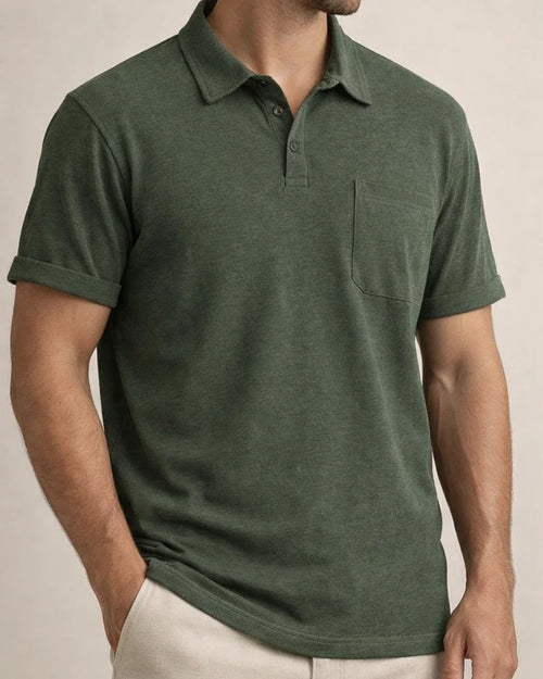 Men's Distressed Collared Polo Shirt – Summer Relaxed-Fit Short-Sleeve Retro Top | JRSEE:78abcd84-170a-40af-9de4-7e3dd4472114