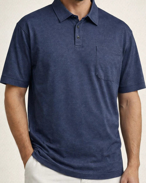 Men's Distressed Collared Polo Shirt – Summer Relaxed-Fit Short-Sleeve Retro Top | JRSEE:34c81489-5f3e-45cc-8d0f-d658bd7b14af
