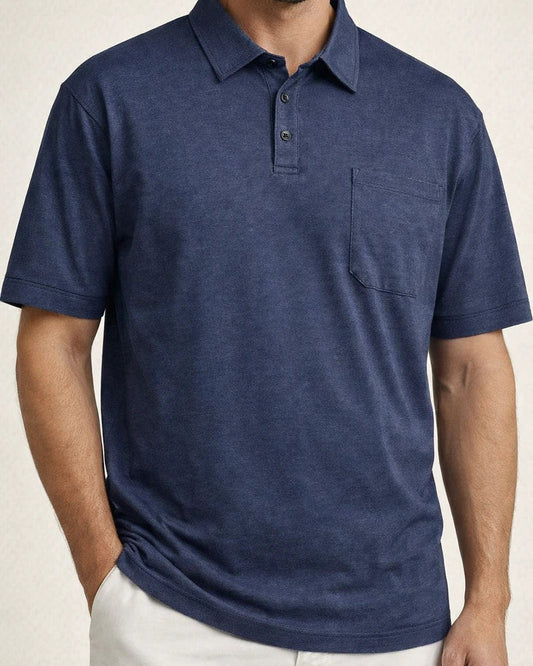 Men's Distressed Collared Polo Shirt – Summer Relaxed-Fit Short-Sleeve Retro Top | JRSEE:34c81489-5f3e-45cc-8d0f-d658bd7b14af