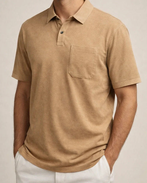 Men's Distressed Collared Polo Shirt – Summer Relaxed-Fit Short-Sleeve Retro Top | JRSEE:187aeb4a-71c7-428f-b3c1-dbd5c7eb7e97