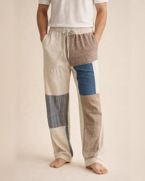 Men’s Drawstring Classic Checkered 3D-Printed Straight-Leg Casual Beach Pants | JRSEE:d6c9066b-4988-4555-a894-7c5542379c2a