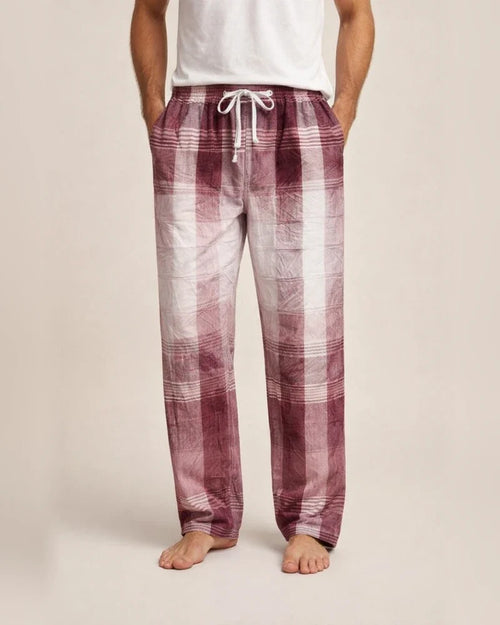 Men’s Drawstring Classic Checkered 3D-Printed Straight-Leg Casual Beach Pants | JRSEE:d7750d63-d626-419e-a828-4a15a3ad0a15
