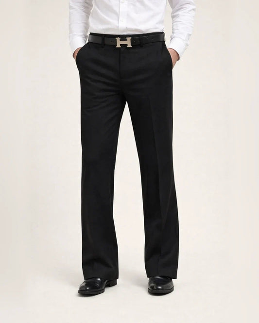 Men's Dress Pants Flared Pants Bell Bottom Trousers Pocket Straight Leg Solid Colored Comfort Wedding Office Business Streetwear Formal Black White Micro-elastic | JRSEE:fdd34793-d63b-4a43-b53f-b3e6b192f8d0