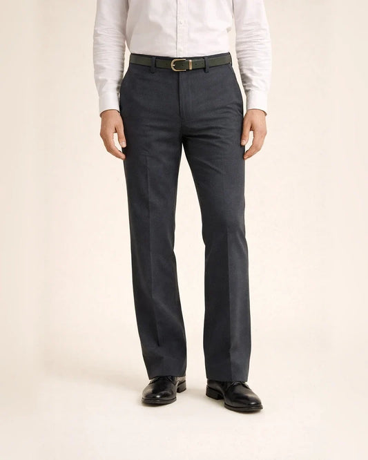 Men's Dress Pants Flared Pants Bell Bottom Trousers Pocket Straight Leg Solid Colored Comfort Wedding Office Business Streetwear Formal Black White Micro-elastic | JRSEE:bb9e66be-38ef-4ba4-86cc-e497b23be4ef