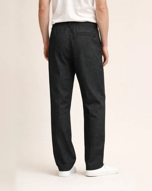Men's Dress Pants Trousers Chinos Elastic Waist Plain Comfort Breathable Wedding Business Casual Fashion Formal Black+Grey Black High Waist Stretchy | JRSEE:c2e8e7f9-ae78-4942-b65d-ee8c2a3a46eb