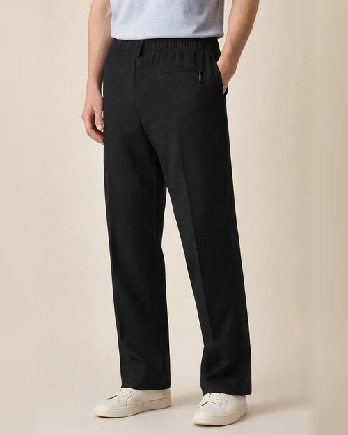 Men's Dress Pants Trousers Chinos Elastic Waist Plain Comfort Breathable Wedding Business Casual Fashion Formal Black+Grey Black High Waist Stretchy | JRSEE:7bd1fa2c-f7bb-48e1-ac0a-9bde8d4ee692