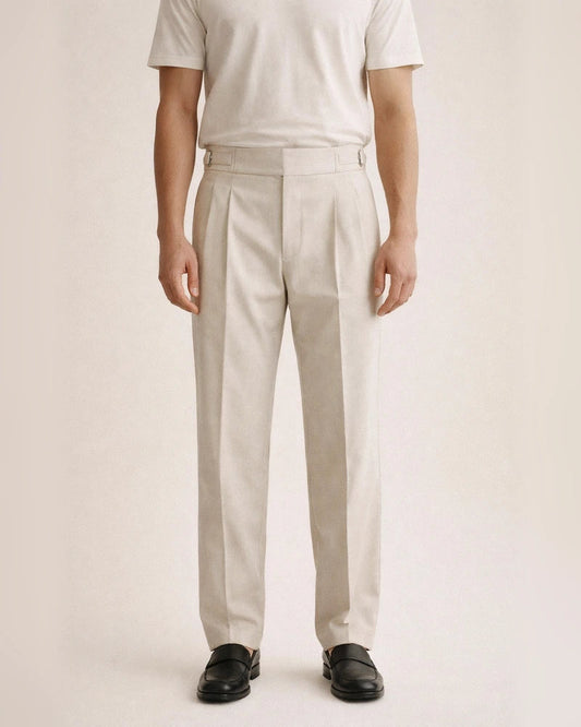 Men's Dress Pants Trousers Pleated Pants Suit Pants Pocket High Rise Solid Color Comfort Formal Business Daily Vintage Elegant Navy Black High Waist | JRSEE:0f71bd86-0b0b-467b-b6a0-2b00db69189b