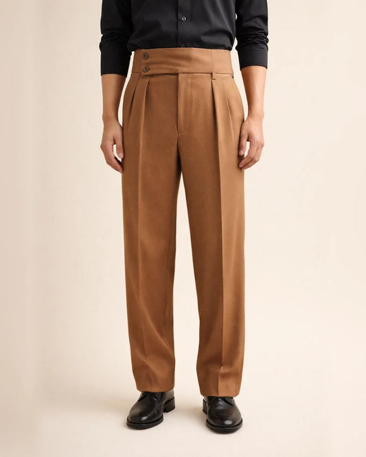 Men's Dress Pants Trousers Pleated Pants Suit Pants Pocket High Rise Plain Comfort Office Work Business Vintage Elegant Black White High Waist Micro-elastic | JRSEE:18e5ae6b-f804-421b-a2ab-8b2dd5aa6726