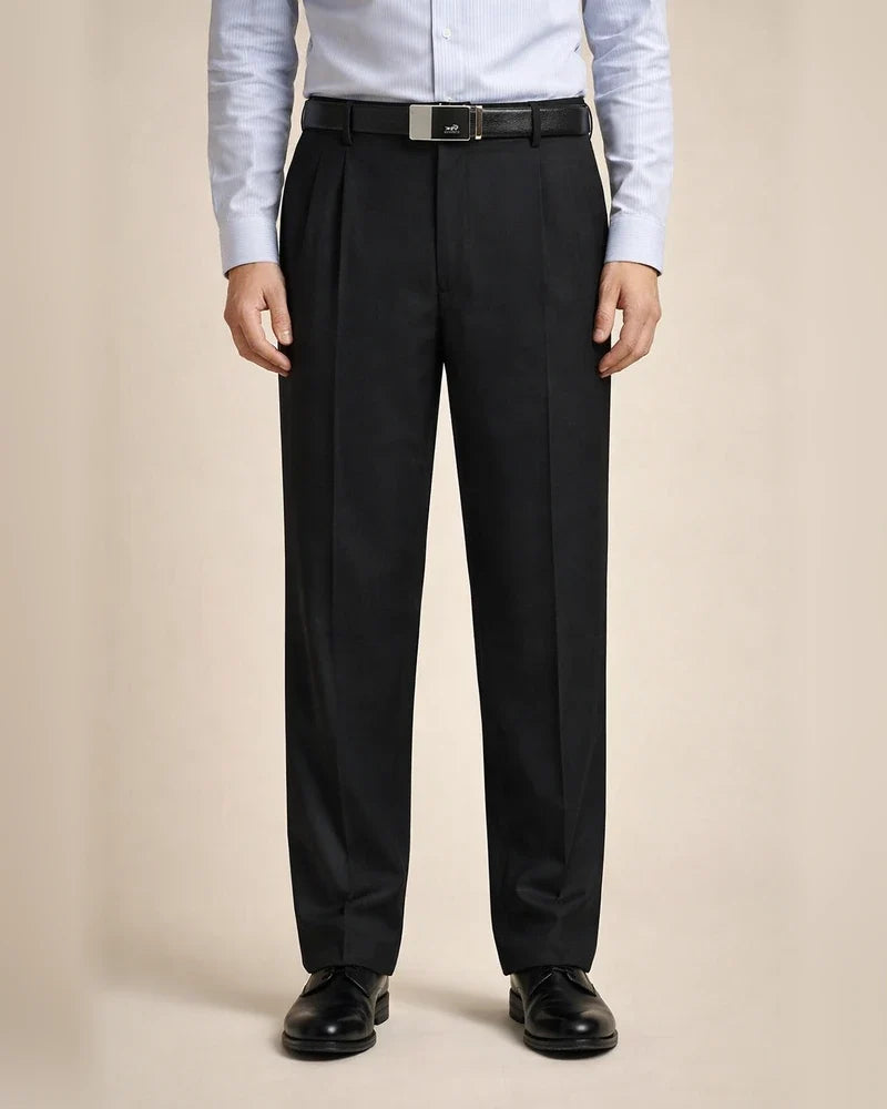 Men's Dress Pants Trousers Pleated Pants Zipper Pocket Straight Leg Plain Comfort Breathable Ankle-Length Wedding Office Work Fashion Chic & Modern Gray Green Smoky gray Micro-elastic | JRSEE:bcb82c60-743a-4fd3-b045-c2a53a6a6cfb