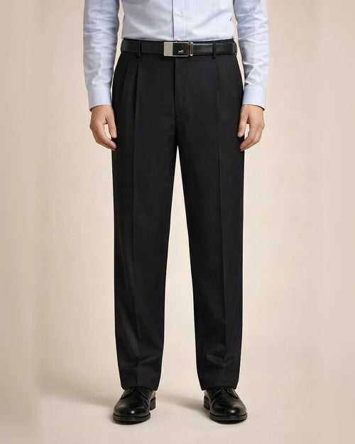 Men's Dress Pants Trousers Pleated Pants Zipper Pocket Straight Leg Plain Comfort Breathable Ankle-Length Wedding Office Work Fashion Chic & Modern Gray Green Smoky gray Micro-elastic | JRSEE:bcb82c60-743a-4fd3-b045-c2a53a6a6cfb