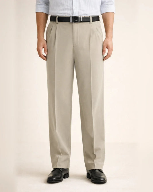 Men's Dress Pants Trousers Pleated Pants Zipper Pocket Straight Leg Plain Comfort Breathable Ankle-Length Wedding Office Work Fashion Chic & Modern Gray Green Smoky gray Micro-elastic | JRSEE:0ce9f25f-d3cc-4423-9414-422a22559d97