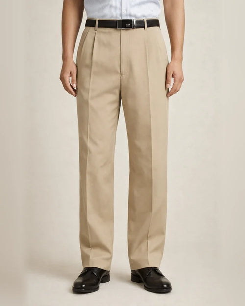 Men's Dress Pants Trousers Pleated Pants Zipper Pocket Straight Leg Plain Comfort Breathable Ankle-Length Wedding Office Work Fashion Chic & Modern Gray Green Smoky gray Micro-elastic | JRSEE:e2366d92-8765-44d4-a5fe-931f94a8d3b4