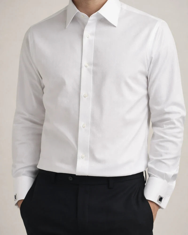 Men's Dress Shirt Black White Sky Blue Long Sleeve Striped Turndown Spring Fall Wedding Work Clothing Apparel | JRSEE:fa09ed88-fc64-4726-a577-c36bd3616458