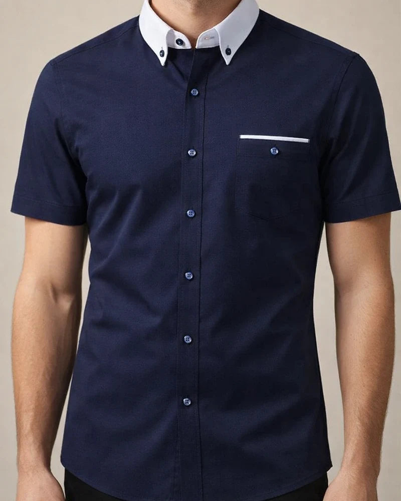 Men's Dress Shirt Button Down Shirt Collared Shirt Non Iron Shirt Light Pink White Red Short Sleeve Plain Collar All Seasons Wedding Work Clothing Apparel | JRSEE:07ad33e7-026a-4984-bd32-d3d274d042a9