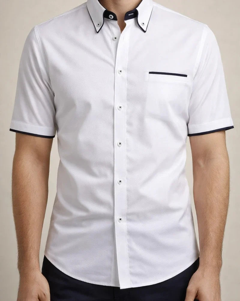 Men's Dress Shirt Button Down Shirt Collared Shirt Non Iron Shirt Light Pink White Red Short Sleeve Plain Collar All Seasons Wedding Work Clothing Apparel | JRSEE:7d604f2a-d86b-43f4-a882-619c9155e1c0