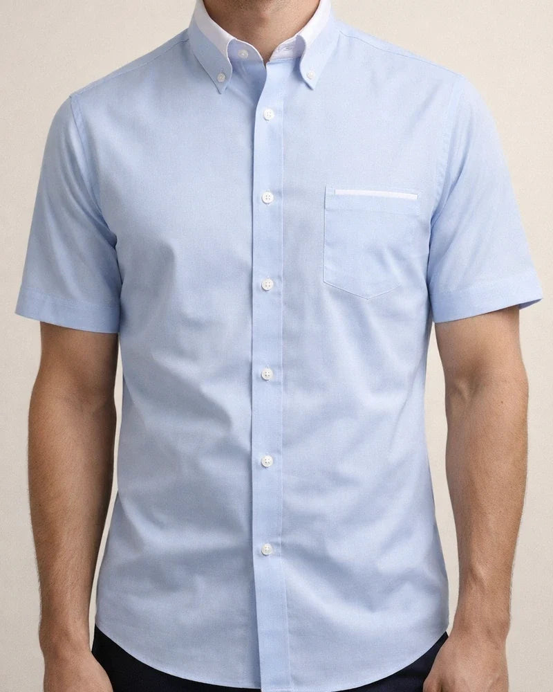 Men's Dress Shirt Button Down Shirt Collared Shirt Non Iron Shirt Light Pink White Red Short Sleeve Plain Collar All Seasons Wedding Work Clothing Apparel | JRSEE:b603164c-b136-49f8-b692-e39592aeb385