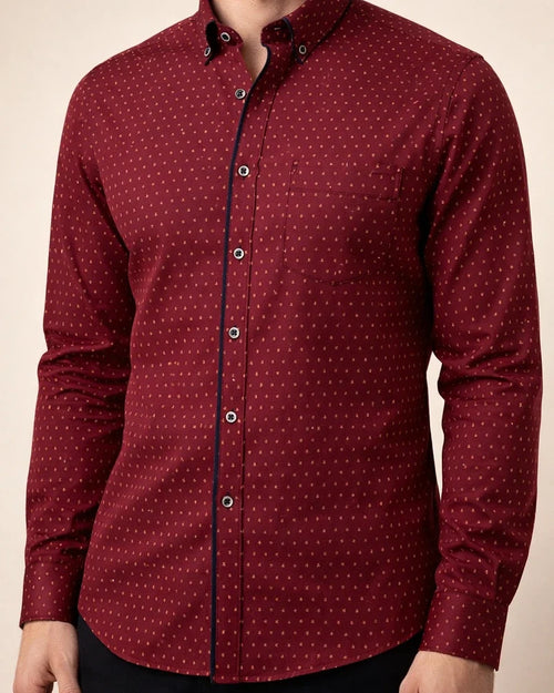 Men's Dress Shirt Button Down Shirt Collared Shirt Polka Dot Turndown Black White Red Navy Blue Blue Outdoor Work Long Sleeve Button-Down Print Clothing Apparel Fashion Streetwear Cool Business | JRSEE:f9b68e00-45e2-4326-82c7-21b952554e62