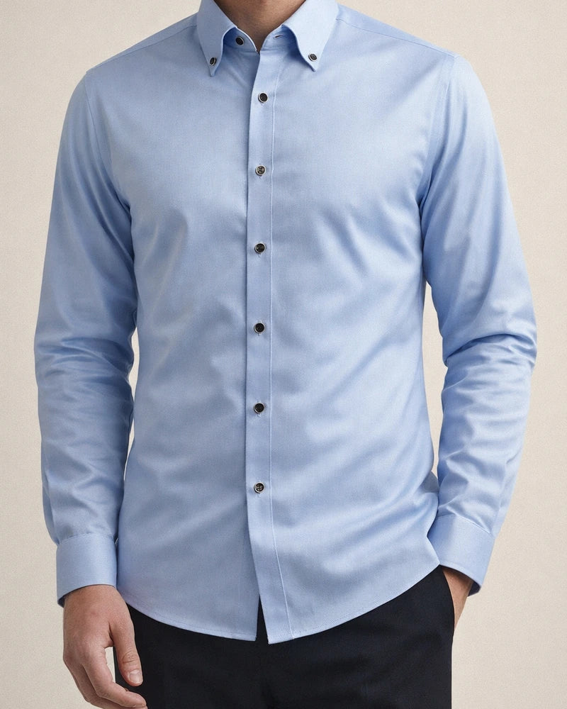 Men's Dress Shirt Button Down Shirt Silk Shirt Azure Lake blue Wine Long Sleeve Solid / Plain Color Turndown Spring & Fall Wedding Daily Wear Clothing Apparel Sexy | JRSEE:a3bd58b8-366d-4b93-8fdd-acc76dd4d0f4