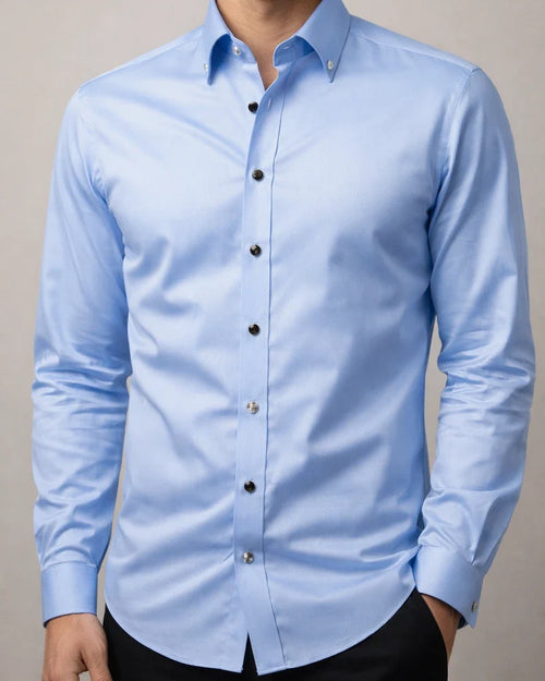 Men's Dress Shirt Button Down Shirt Silk Shirt Azure Lake blue Wine Long Sleeve Solid / Plain Color Turndown Spring & Fall Wedding Daily Wear Clothing Apparel Sexy | JRSEE:be5d5dd7-88c2-4434-a093-5588b02c2074