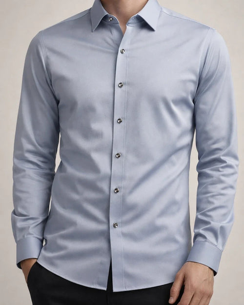 Men's Dress Shirt Button Down Shirt Silk Shirt Azure Lake blue Wine Long Sleeve Solid / Plain Color Turndown Spring & Fall Wedding Daily Wear Clothing Apparel Sexy | JRSEE:c8e4ca39-3cf1-4164-b836-c874f2357595