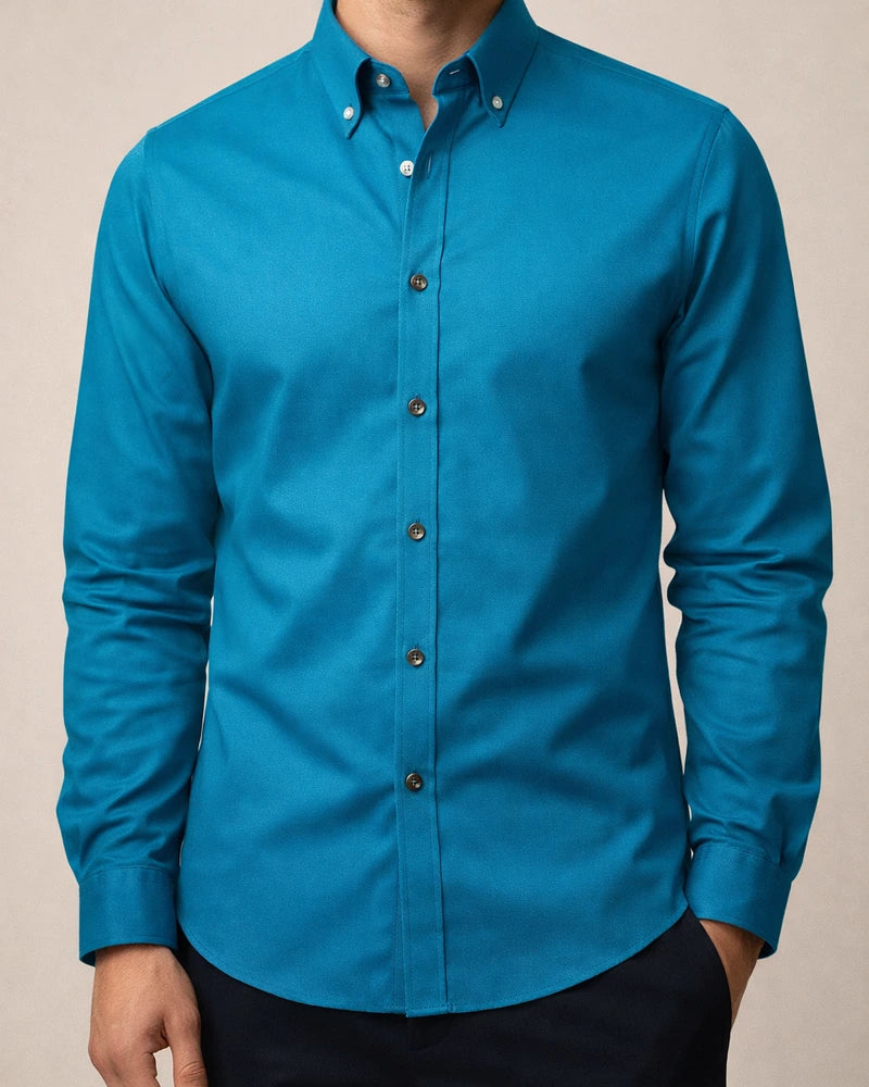Men's Dress Shirt Button Down Shirt Silk Shirt Azure Lake blue Wine Long Sleeve Solid / Plain Color Turndown Spring & Fall Wedding Daily Wear Clothing Apparel Sexy | JRSEE:67046f01-ab10-4039-97d2-38219ed49cab