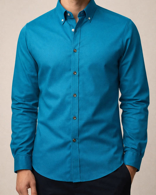 Men's Dress Shirt Button Down Shirt Silk Shirt Azure Lake blue Wine Long Sleeve Solid / Plain Color Turndown Spring & Fall Wedding Daily Wear Clothing Apparel Sexy | JRSEE:67046f01-ab10-4039-97d2-38219ed49cab