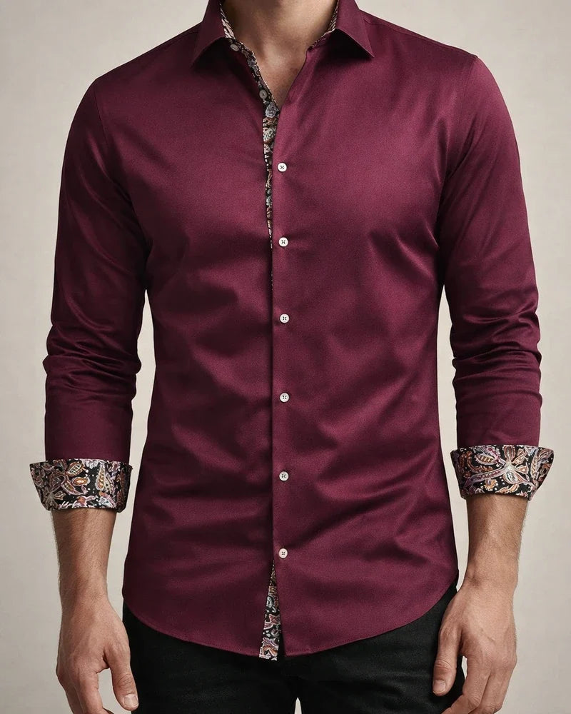 Men's Dress Shirt Button Up Shirt Collared Shirt Abstract Black White Wine Navy Blue Daily Long Sleeve Clothing Apparel Simple Elegant Formal Classic | JRSEE:0f7f43a6-1f46-4af6-b421-d5660bb72be1