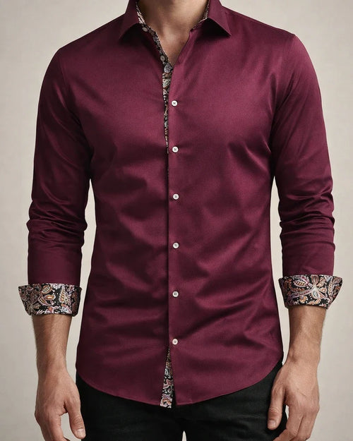 Men's Dress Shirt Button Up Shirt Collared Shirt Abstract Black White Wine Navy Blue Daily Long Sleeve Clothing Apparel Simple Elegant Formal Classic | JRSEE:0f7f43a6-1f46-4af6-b421-d5660bb72be1