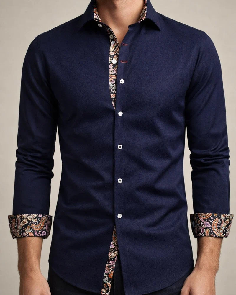 Men's Dress Shirt Button Up Shirt Collared Shirt Abstract Black White Wine Navy Blue Daily Long Sleeve Clothing Apparel Simple Elegant Formal Classic | JRSEE:93aa85d0-ab27-4324-99a4-1d5bf3ab6ebd
