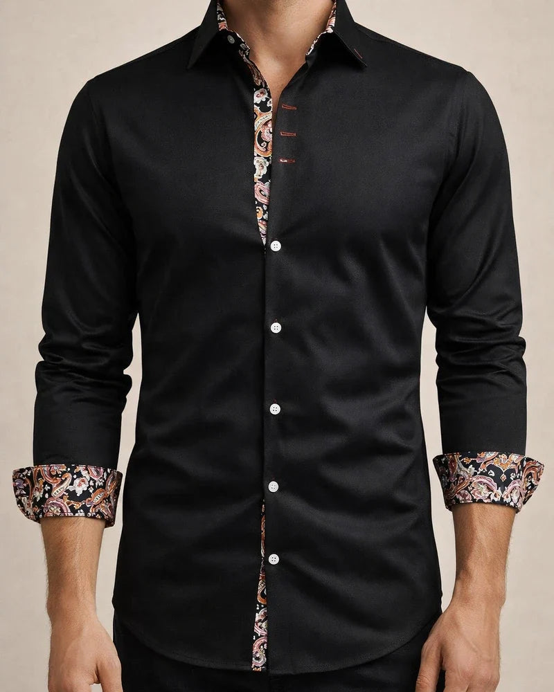 Men's Dress Shirt Button Up Shirt Collared Shirt Abstract Black White Wine Navy Blue Daily Long Sleeve Clothing Apparel Simple Elegant Formal Classic | JRSEE:a5634e05-4009-41f7-b143-ec88b6d0a66e