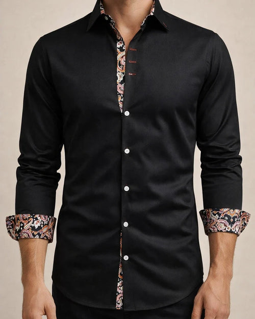 Men's Dress Shirt Button Up Shirt Collared Shirt Abstract Black White Wine Navy Blue Daily Long Sleeve Clothing Apparel Simple Elegant Formal Classic | JRSEE:a5634e05-4009-41f7-b143-ec88b6d0a66e