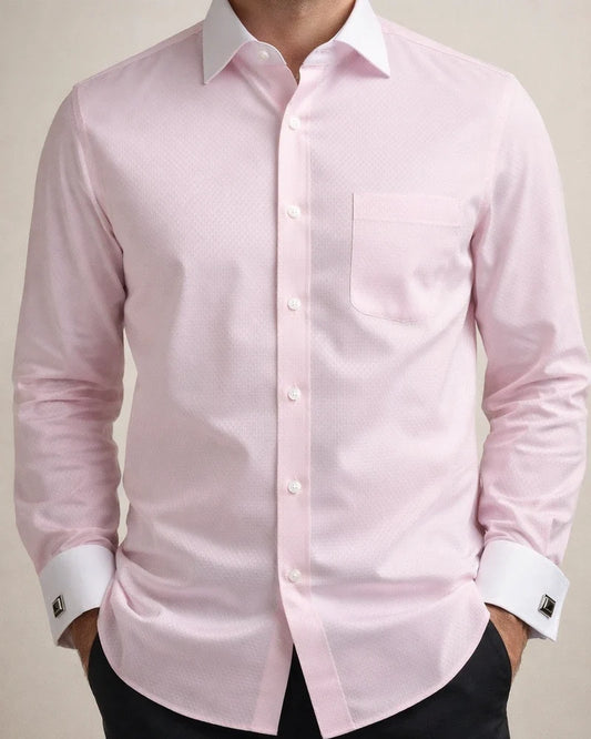 Men's Dress Shirt Button Up Shirt Collared Shirt French Cuff Shirts Plain Collar LF-16 blue jacquard LF-21 yellow plaid inner collar LF-17 pink jacquard LF-18 purple jacquard LF-23 blue plaid inner | JRSEE:b2f3bf14-2314-4873-9d1e-8da3b20d9cbd