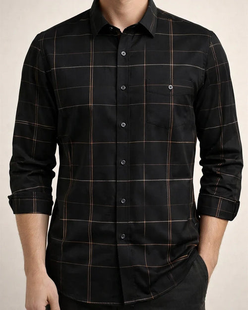 Men's Dress Shirt Button Up Shirt Collared Shirt Geometry Square Neck Black / Red Black / Gray Sea Blue Black White Casual Daily Long Sleeve Print Clothing Apparel Designer | JRSEE:b1b05f86-ff07-4d5e-ad96-5af7c1540ae1