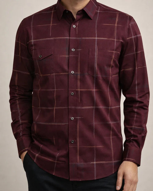 Men's Dress Shirt Button Up Shirt Collared Shirt Geometry Square Neck Black / Red Black / Gray Sea Blue Black White Casual Daily Long Sleeve Print Clothing Apparel Designer | JRSEE:1df7ead7-4595-4915-b721-f4601d58be3e