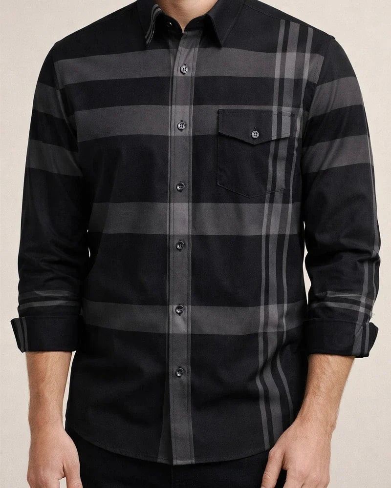 Men's Dress Shirt Button Up Shirt Collared Shirt Geometry Square Neck Black / Red Black / Gray Sea Blue Black White Casual Daily Long Sleeve Print Clothing Apparel Designer | JRSEE:0e73ad11-1b30-4313-ab51-41cad319c749
