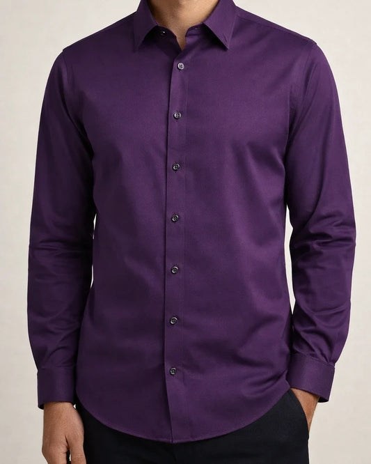 Men's Dress Shirt Button Up Shirt Collared Shirt Non Iron Shirt Plain Standing Collar Light Pink Black White Red Blue Work Daily Long Sleeve Button-Down Clothing Apparel Streetwear Simple Casual Slim | JRSEE:1ed018a2-3e20-4655-89ce-2fba6876cf29