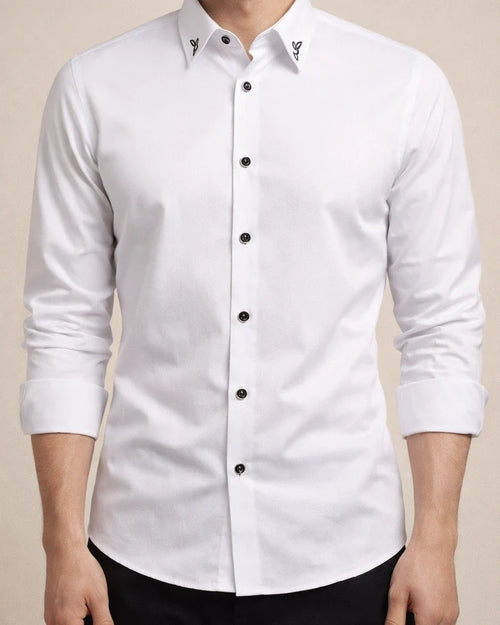 Men's Dress Shirt Button Up Shirt Collared Shirt Non Iron Shirt Plain Standing Collar Light Pink Black White Red Blue Work Daily Long Sleeve Button-Down Clothing Apparel Streetwear Simple Casual Slim | JRSEE:a2a3c298-4048-43a1-8a4b-9e18f4b6dfcc