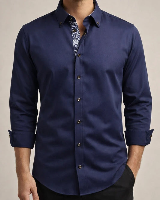 Men's Dress Shirt Button Up Shirt Collared Shirt Plain Solid Colored Black White Red Navy Blue Royal Blue Other Prints Work Daily Long Sleeve Clothing Apparel Basic Business | JRSEE:95f88b80-ebeb-4f18-b483-0a0059e10af8
