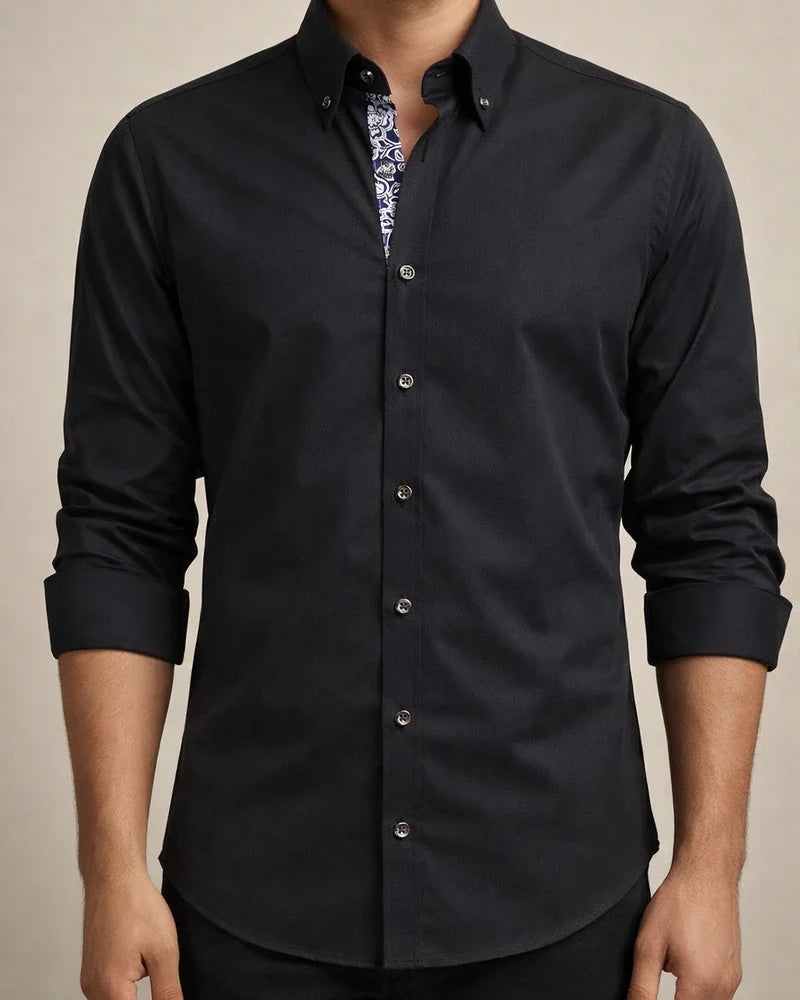 Men's Dress Shirt Button Up Shirt Collared Shirt Plain Solid Colored Black White Red Navy Blue Royal Blue Other Prints Work Daily Long Sleeve Clothing Apparel Basic Business | JRSEE:f675f6ab-83e5-4f4a-a80c-ac50d5d0447a