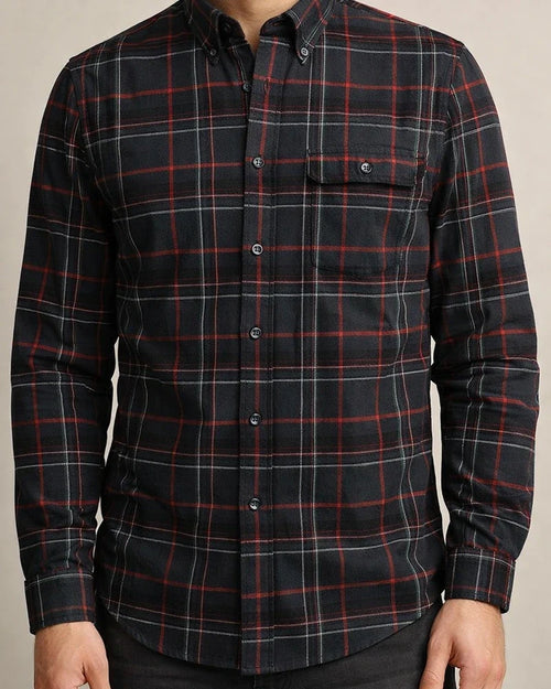 Men's Dress Shirt Button Up Shirt Plaid Shirt Collared Shirt Tartan Collar Turndown A B C D E Wedding WorkWear Long Sleeve Button-Down Clothing Apparel Business Simple | JRSEE:a135ac62-37fe-4087-b379-cfa4df6d4e5c