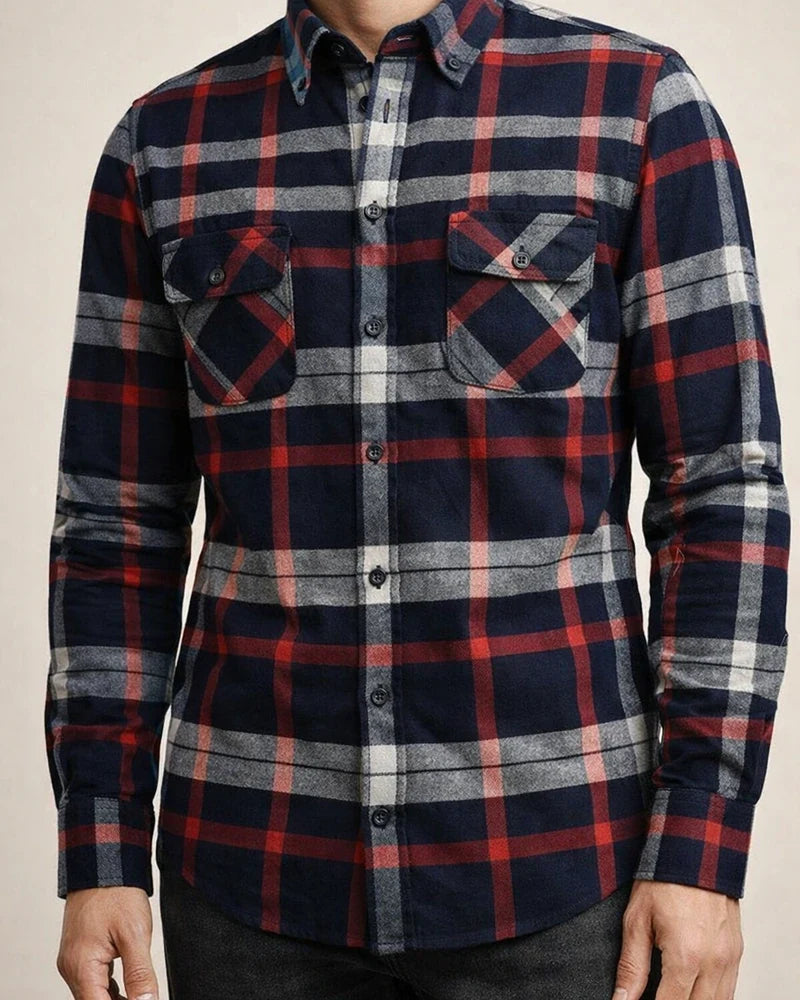 Men's Dress Shirt Button Up Shirt Plaid Shirt Collared Shirt Tartan Collar Turndown A B C D E Wedding WorkWear Long Sleeve Button-Down Clothing Apparel Business Simple | JRSEE:06974e8e-c71e-49fe-8d21-9e9ed7e8411b