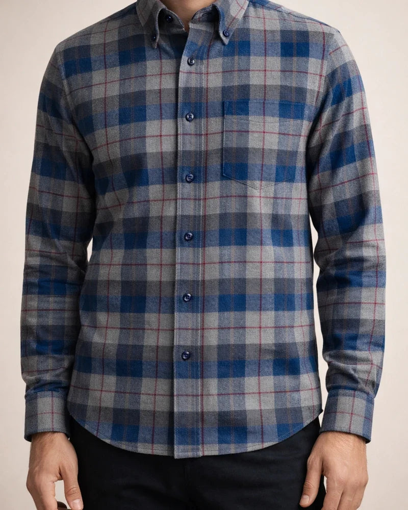 Men's Dress Shirt Button Up Shirt Plaid Shirt Collared Shirt Tartan Collar Turndown A B C D E Wedding WorkWear Long Sleeve Button-Down Clothing Apparel Business Simple | JRSEE:398ba0cd-8498-4eb2-bd7d-575630e4c9b2