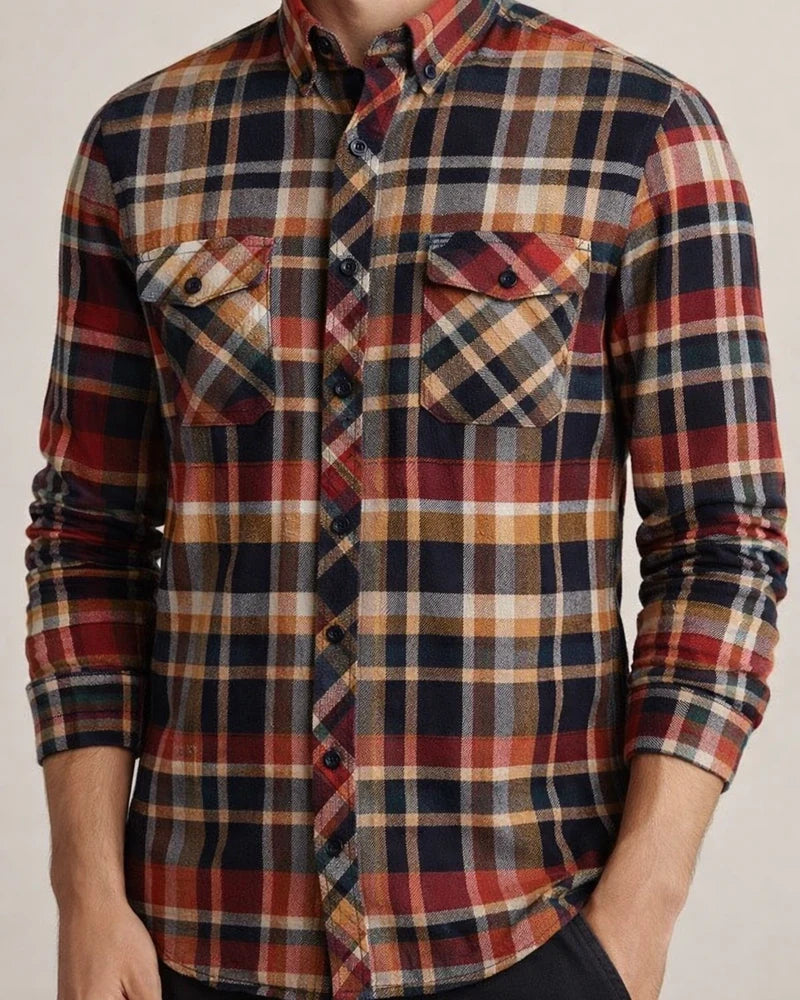 Men's Dress Shirt Button Up Shirt Plaid Shirt Collared Shirt Tartan Collar Turndown A B C D E Wedding WorkWear Long Sleeve Button-Down Clothing Apparel Business Simple | JRSEE:3947c2dd-b501-4b8a-8768-1c7983d74e44
