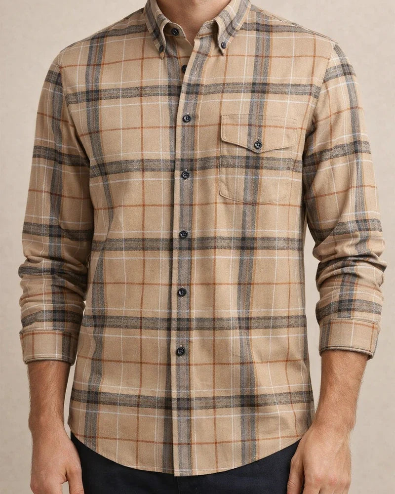 Men's Dress Shirt Button Up Shirt Plaid Shirt Collared Shirt Tartan Collar Turndown A B C D E Wedding WorkWear Long Sleeve Button-Down Clothing Apparel Business Simple | JRSEE:2e8d3083-b93b-40eb-bf43-48e500b1f8c2